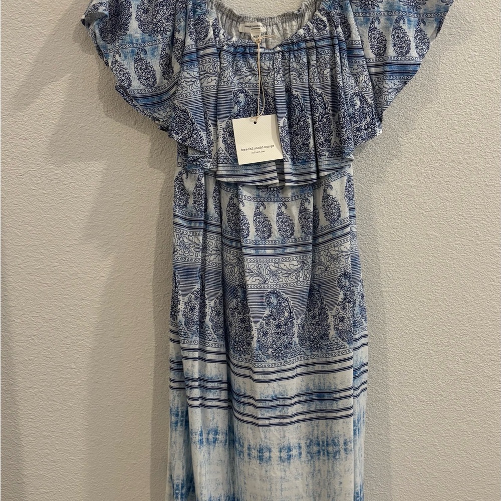 Beachlunchlounge Blue and White Dress